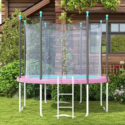 SPORTNOW 10FT Trampoline Spring Cover, Plastic Trampoline Pad Replacement with Elastic Cord, Waterproof, UV Resistant and Tear-Resistant, Pink 
