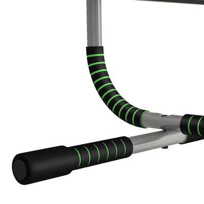 HOMCOM Pull-Up Bar for Doorway, Home Fitness Door Horizontal Push up Bar for Indoor Gym Upper Body Workout, Green 