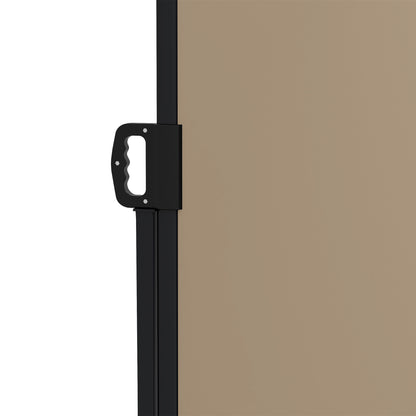Outsunny Retractable Side Awning, Outdoor Privacy Screen for Garden, Hot Tub, Balcony, Terrace, Pool, 400 x 180cm, Khaki