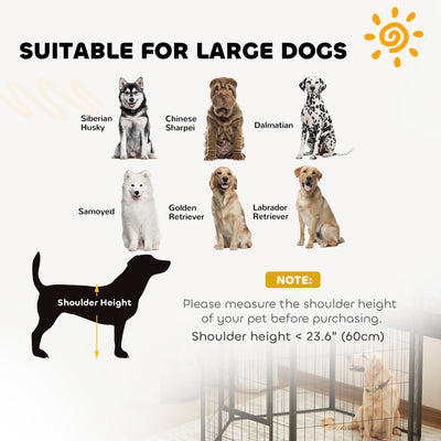 PawHut 6 Panels Heavy Duty Dog Playpen with Secure Door, for Indoor Outdoor, for Garden, Camping, 100cm High 