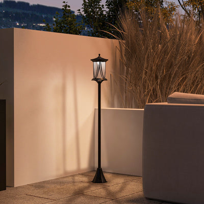 Outsunny Solar Lamp Post Light, 1.3 M LED Outdoor Street Light, Waterproof IP44 for Patio, Garden, Pathway, Cool White 