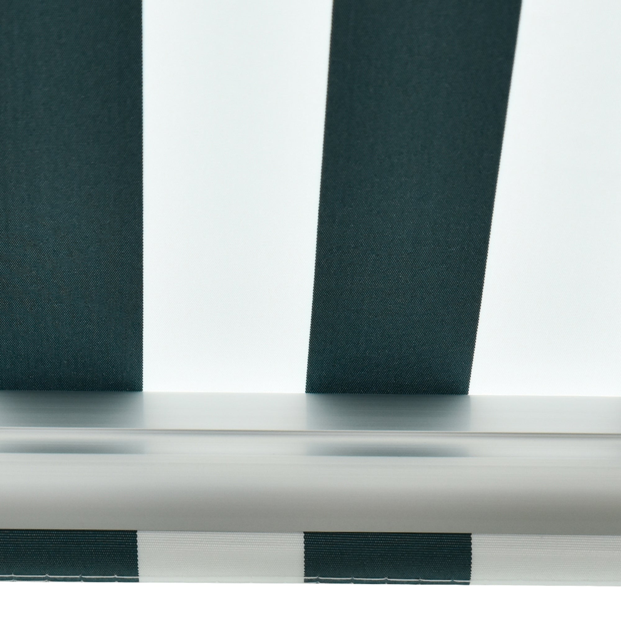 Outsunny Manual Retractable Awning, size (3.5m x2.5m)-Dark Green/White Stripes 