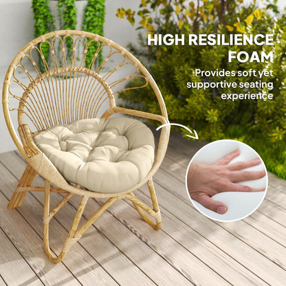 Outsunny Set of Two Φ60cm Outdoor Cushions - Beige 