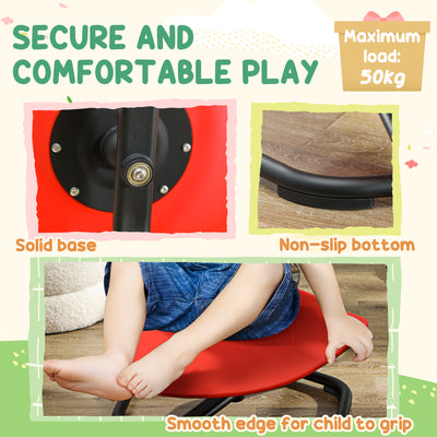 AIYAPLAY Sensory Spinning Chair for Kids, for Coordination, Balance, Red 