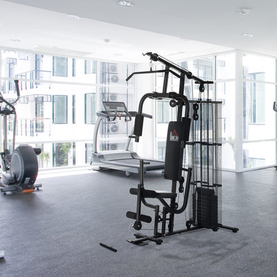 HOMCOM Multifunction Home Gym System Weight Training Exercise Workout Station 