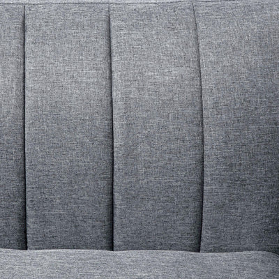 HOMCOM 3 Seater Sofa Bed, Convertible Linen Fabric Sofa Couch, Click Clack Sofabed with Adjustable Split Backrest for Living Room, Bedroom, Guest Room, Grey 