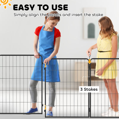 PawHut 2 Piece Dog Pen Expansion Pack for 100cm High Animal Pen with 3 Connecting Stakes 