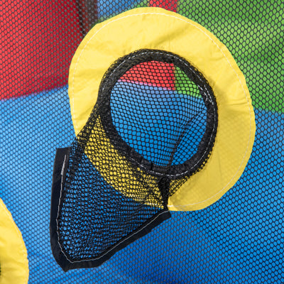 Outsunny Kids Inflatable Bouncy Castle Water Slide 6 in 1 Bounce House Jumping Castle Water Gun Climbing Wall with Air Blower for Age 3-8, 3.9 x 3 x 2m 