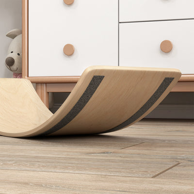 AIYAPLAY Wooden Balance Board for Children 3-8 Years Old, Natural Tone 
