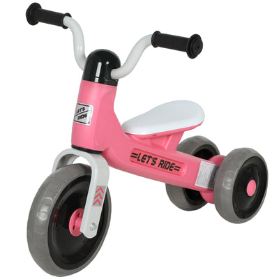 AIYAPLAY Toddler Balance Bike with No Pedal, 3 Silence Wheels for 12-36 Months Boys and Girls, Indoor Outdoor, Pink 