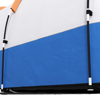 Outsunny Camping Tent, Large Tunnel Tent with Bedroom and Living Area, 2000mm Waterproof, Portable with Bag for 2-3 Man, Orange 
