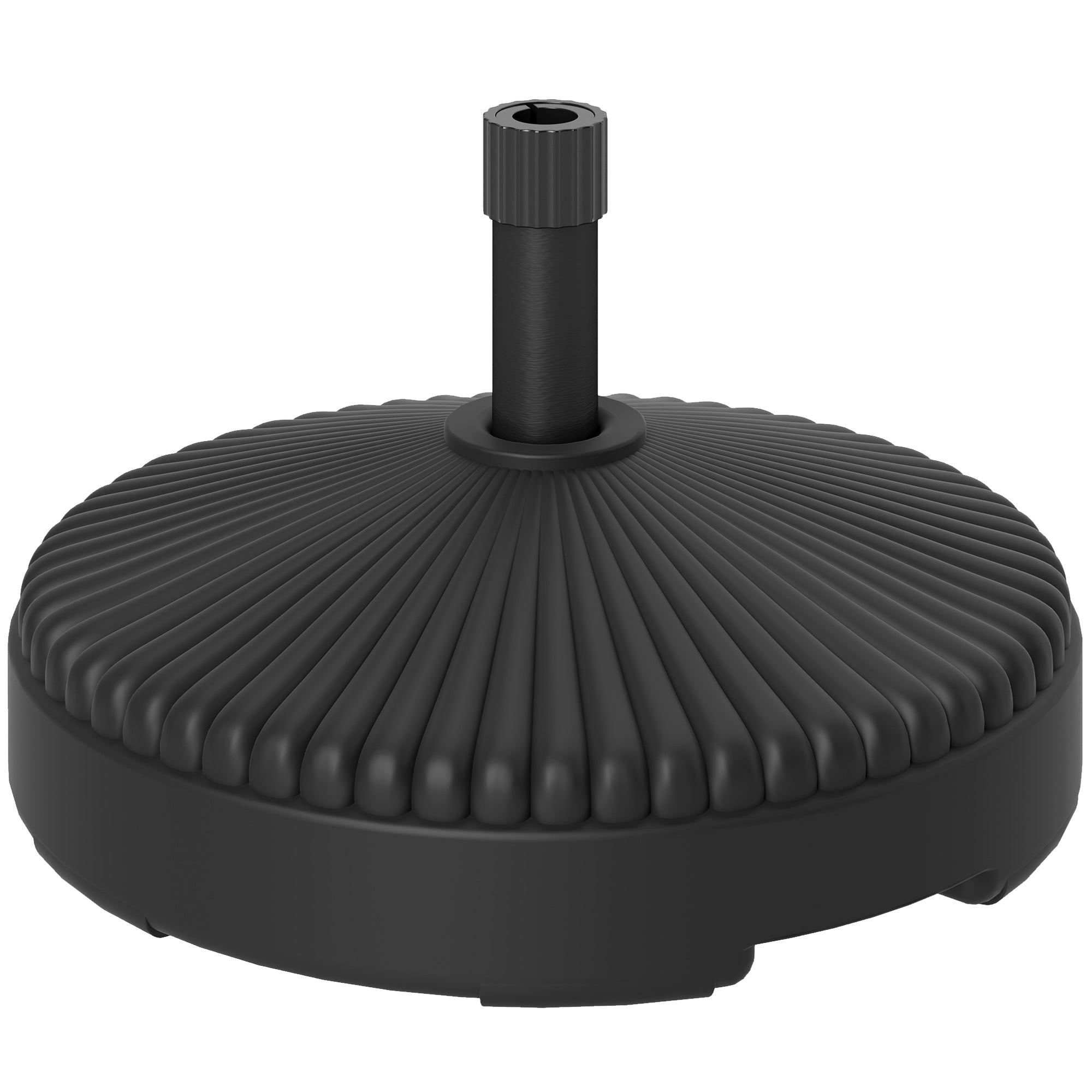 Outsunny Garden Parasol Base Holder, 28kg Sand Filled, 23kg Water Filled, Sun Umbrella Base, Φ55 x 30H cm Black 