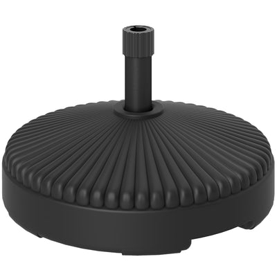Outsunny Garden Parasol Base Holder, 28kg Sand Filled, 23kg Water Filled, Sun Umbrella Base, Φ55 x 30H cm Black 