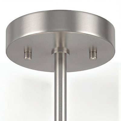 HOMCOM Semi Flush Mount Modern Crystal Chandelier Ceiling Light, Crystal Ceiling Light Fixture with E14 Base, Silver Tone