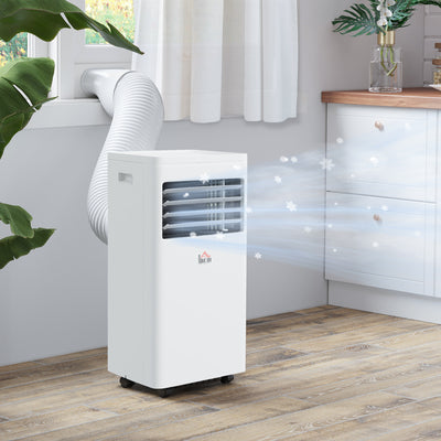 HOMCOM 5000 BTU Air Conditioning Unit, 3-in-1 Portable Air Conditioner, Dehumidifier, Cooling Fan with 2 Speeds, 24H Timer, Remote Control, Digital Display, Window Venting Kit, 12m² 
