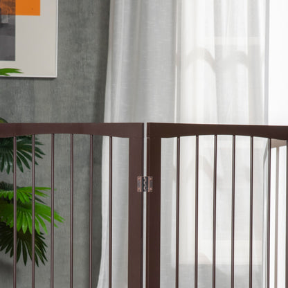 PawHut 3 Panel Stair Gate Foldable Dog Door Gate Indoor Free Standing Safety Gate Pet Barrier 76cm Height 