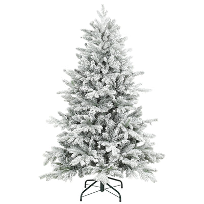 HOMCOM 5ft Snow Flocked Artificial Christmas Tree 
