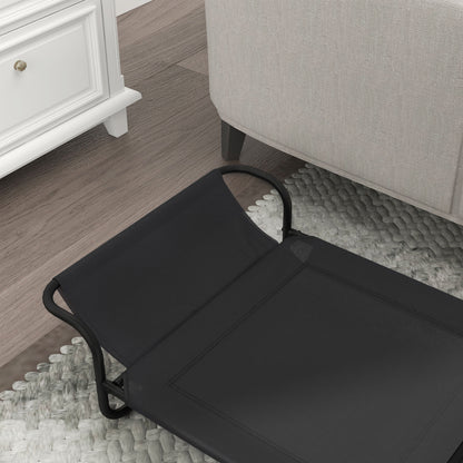 PawHut Raised Pet Bed with Slope Headrest, Washable Breathable Mesh, Foot Pads, for Small Dogs, 80 x 59 x 26cm 