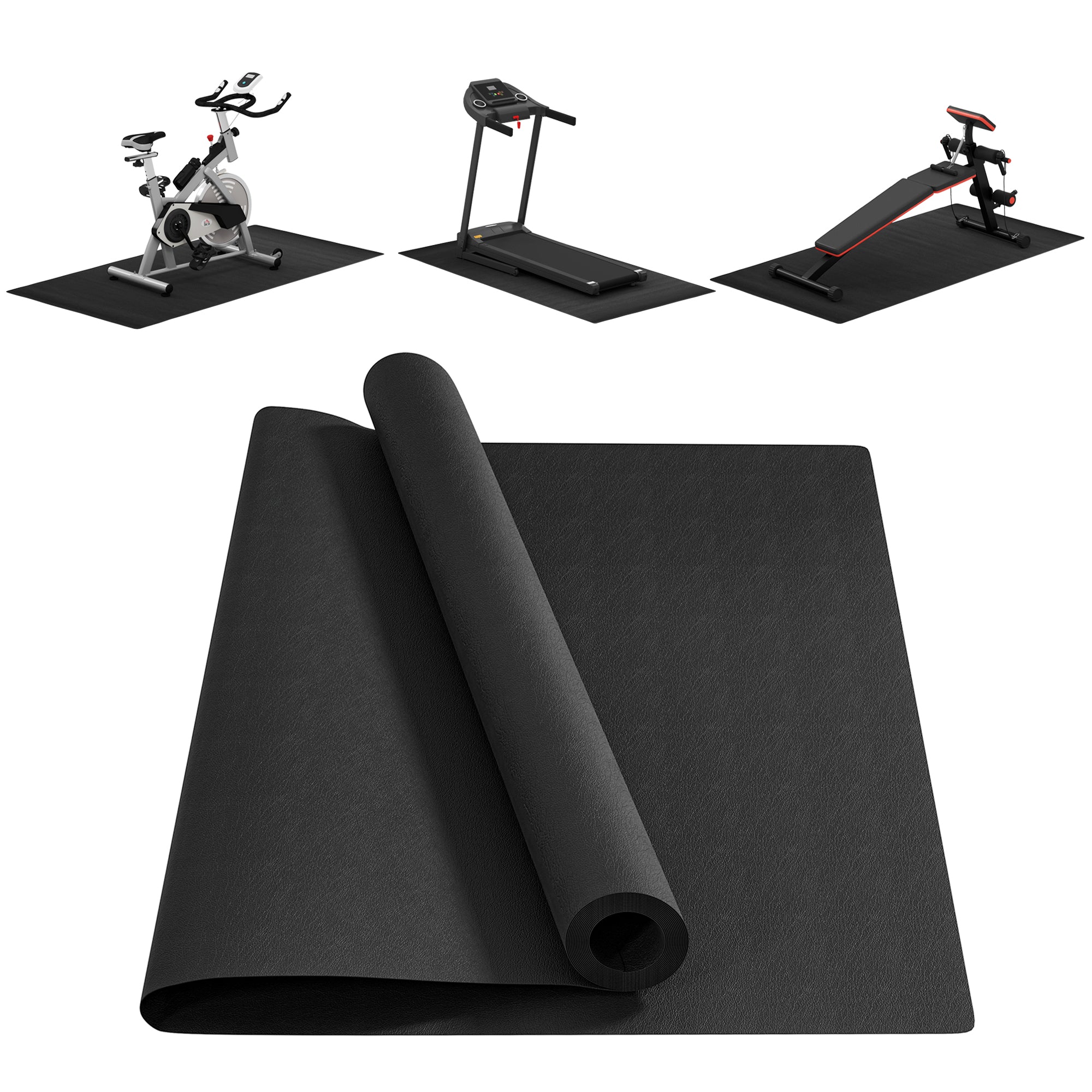 HOMCOM Multi-purpose Exercise Equipment Mat Non-slip Floor Protector Gym Fitness Training Workout Mat, 200 x 100cm 