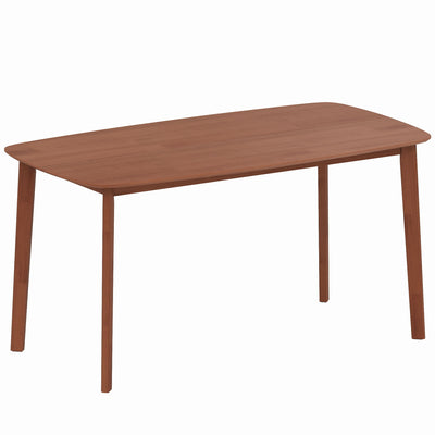 HOMCOM Pine Wood Rectangular Dining Table - Light Brown 