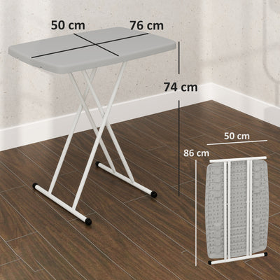 Outsunny Minimal Folding Outdoor Table - Grey/White 