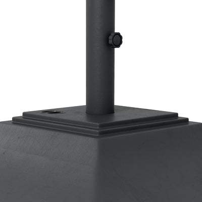 Outsunny 60kg Water/Sand Fillable Parasol Base, with Wheels - Black 