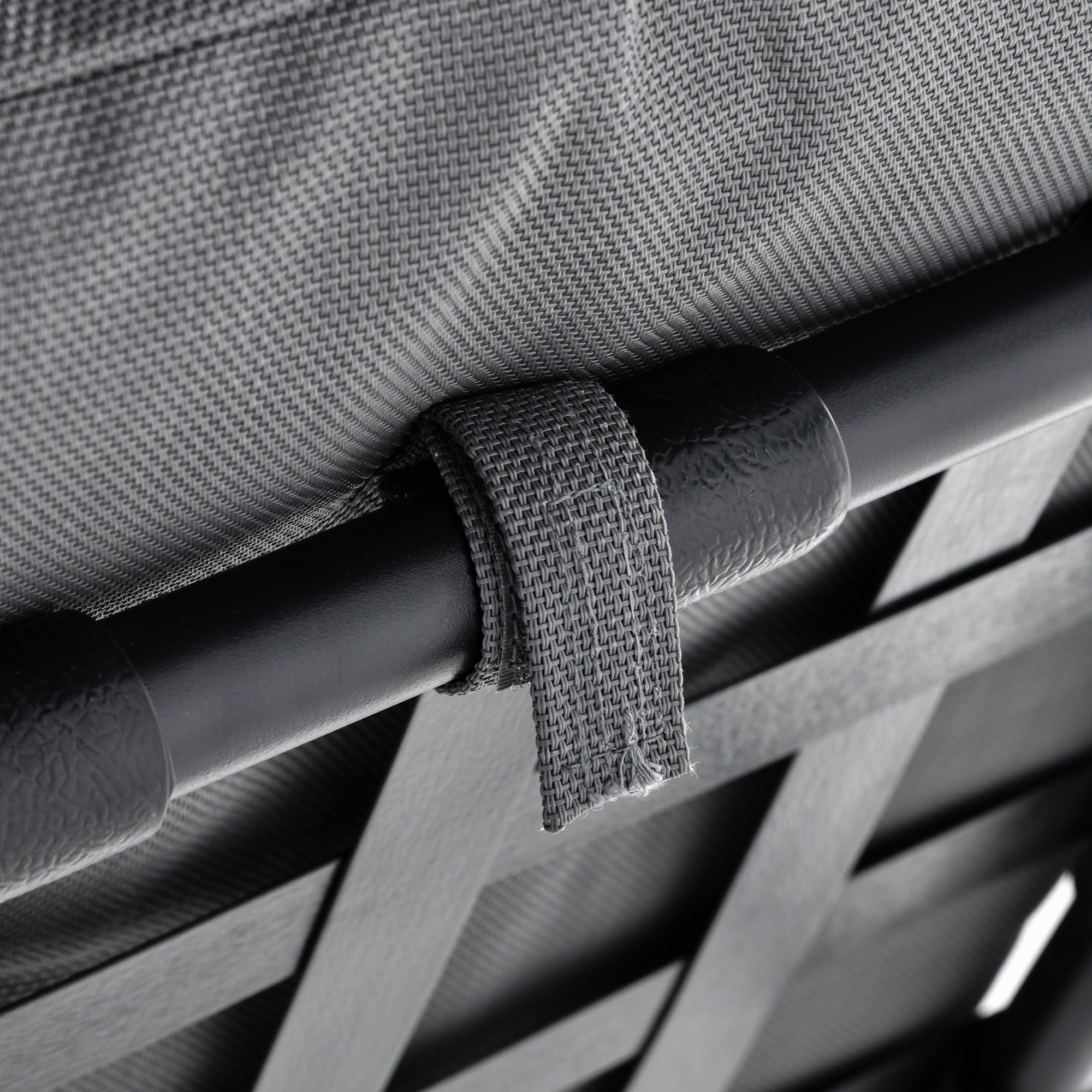 Outsunny Outdoor 3-person Metal Porch Swing Chair Bench, Grey 