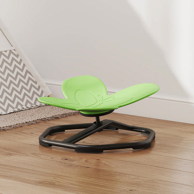 AIYAPLAY Butterfly-Shaped Kids Swivel Chair, Sensory Spinning Chair for Balance and Coordination Training, Green 