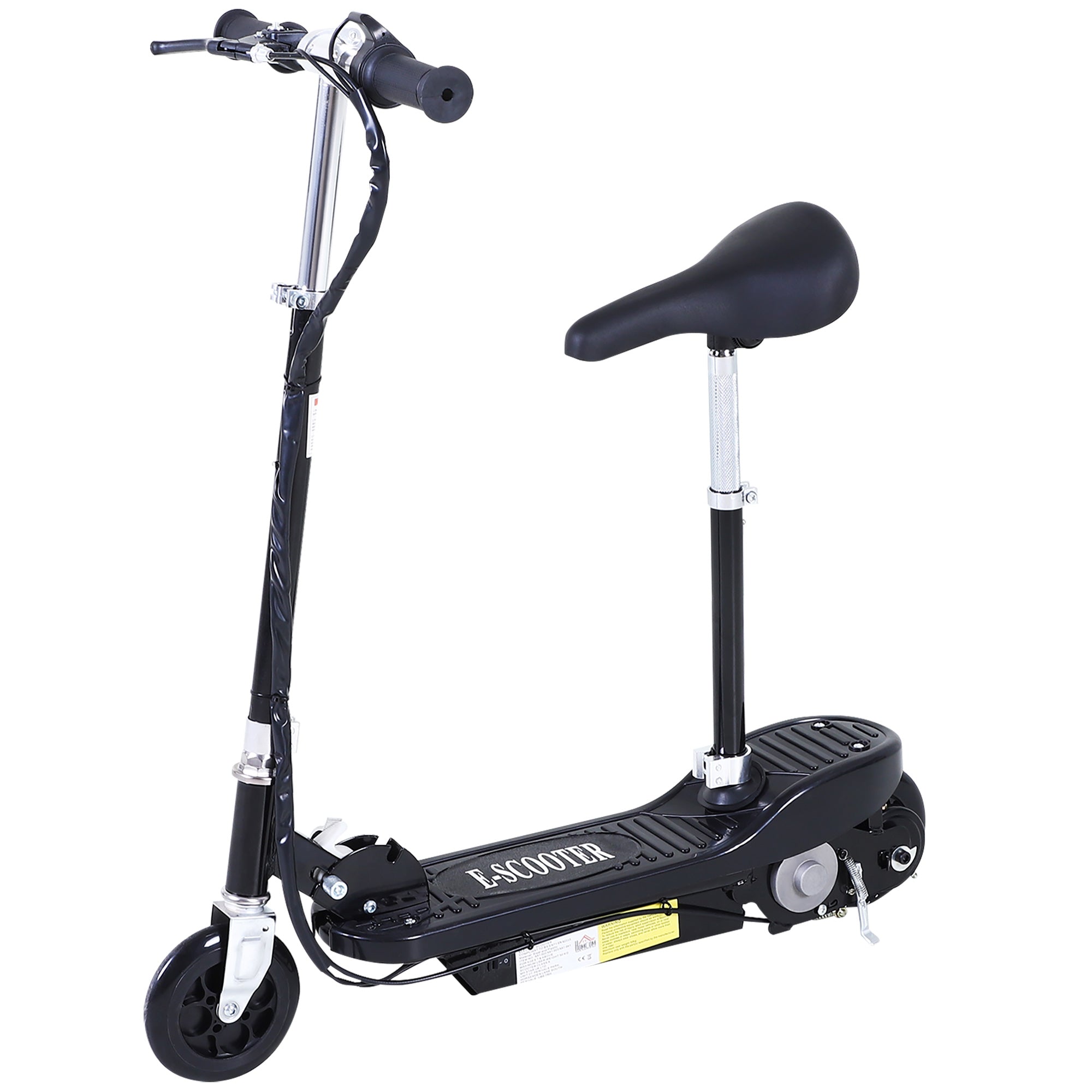 HOMCOM Outdoor Ride On Powered Scooter 120W Motor Bike 2 x 12V Battery - Black 