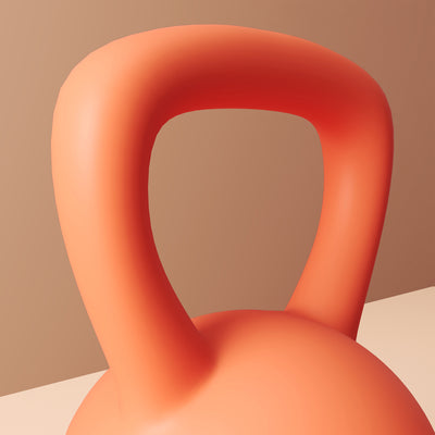 SPORTNOW Soft Kettlebell, 6kg Kettle Bell with Non-Slip Handle for Home Gym Weight Lifting and Strength Training, Orange and Grey 