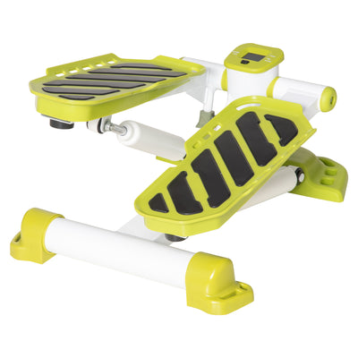 HOMCOM Portable Mini Stepper, Cardio Exercise Fitness Machine with LCD Display Monitor, Anti-skid Foot Pedals for Home Gym Office, Yellow 