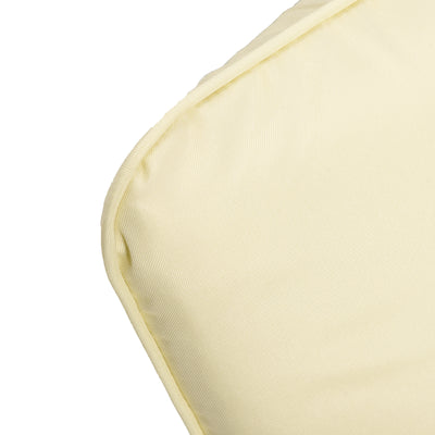 Outsunny 4 Pieces Outdoor Seat and Back Cushion Set Patio Deep Seating Chair Replacement Cushion, Beige 