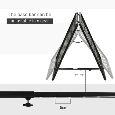 HOMCOM Angle Adjustable Double Sided Rebounder Net Training Aid Target Soccer Goal Kickback For Football, Baseball, Basketball - 75L x 75W cm 