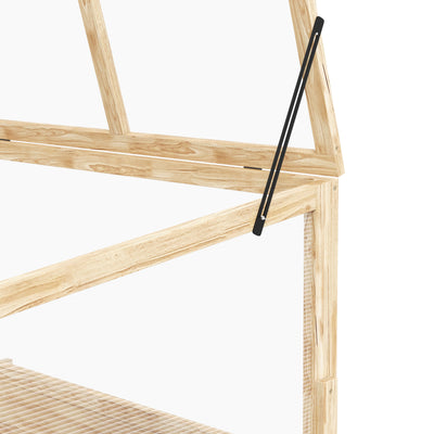 Outsunny 2-In-1 Wooden Greenhouse Planter Box - Natural 