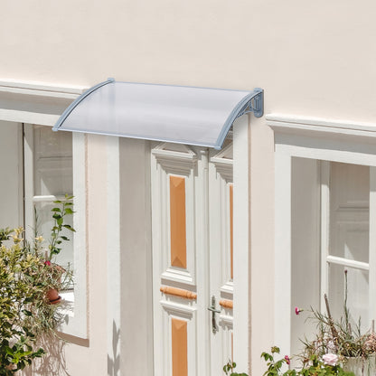 Outsunny Door Awning Canopy Window Rain Shelter Cover Front Back Porch Window Shade 140cm x 70cm 