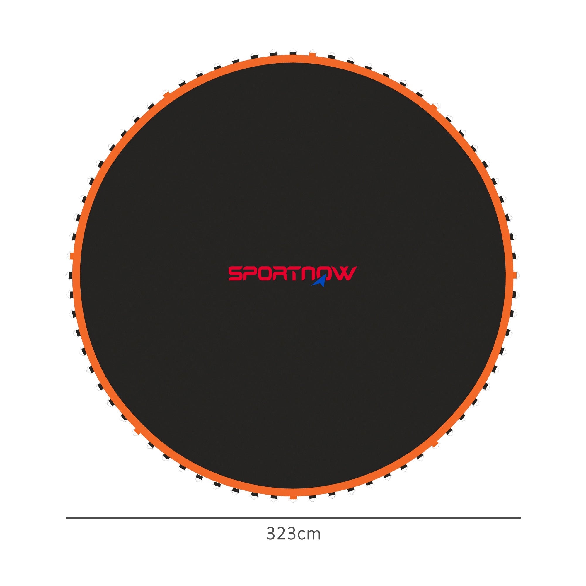 SPORTNOW Replacement Trampoline Mat with Spring Pull Tool, 72 V-Hooks, for 12ft Trampoline using 14cm Springs, Orange 