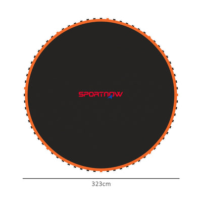 SPORTNOW Replacement Trampoline Mat with Spring Pull Tool, 72 V-Hooks, for 12ft Trampoline using 14cm Springs, Orange 