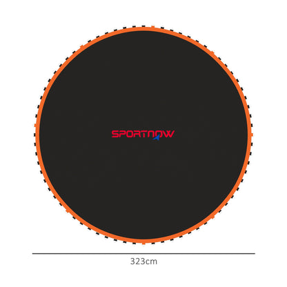 SPORTNOW Replacement Trampoline Mat with Spring Pull Tool, 72 V-Hooks, for 12ft Trampoline using 14cm Springs, Orange 