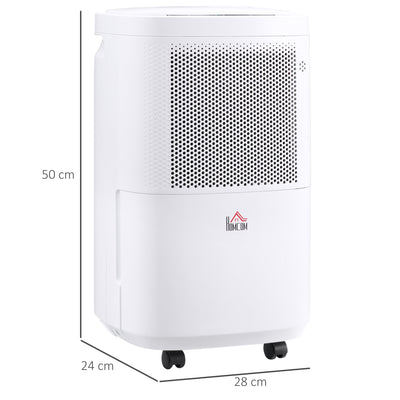 HOMCOM 10L/Day 2200ML Portable Quiet Dehumidifier with WiFi Smart App Control, Electric Moisture Air Dehumidifier for Home Laundry Basement 