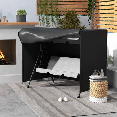Outsunny 205 x 124cm Three-Seater Swing Chair Protective Cover Black 