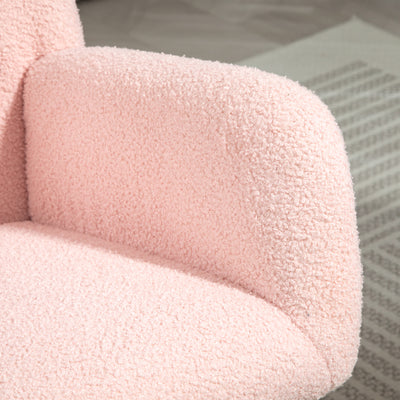 HOMCOM Teddy Fleece Rocking Chair - Pink 