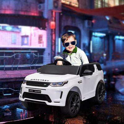 AIYAPLAY Licensed Land Rover Discovery Sport, 12V Kids Ride on Car w/ Remote Control, Lights, Music, Horn, for 3-6 Years, White 