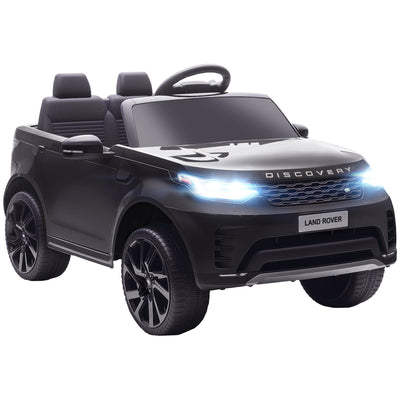 AIYAPLAY Land Rover Discovery Licensed 12V Kids Electric Car with Remote, 4 Wheel Suspension, Slow Start, Lights, Music, Black 