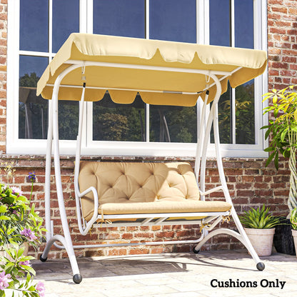 Outsunny Two-Seater Bench Cushion - Khaki 