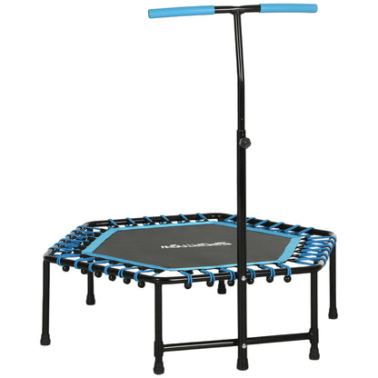 SPORTNOW 45" Rebounder Trampoline for Adults, Quiet Bungee Rebounder with LED Lights and Adjustable Handle, Blue