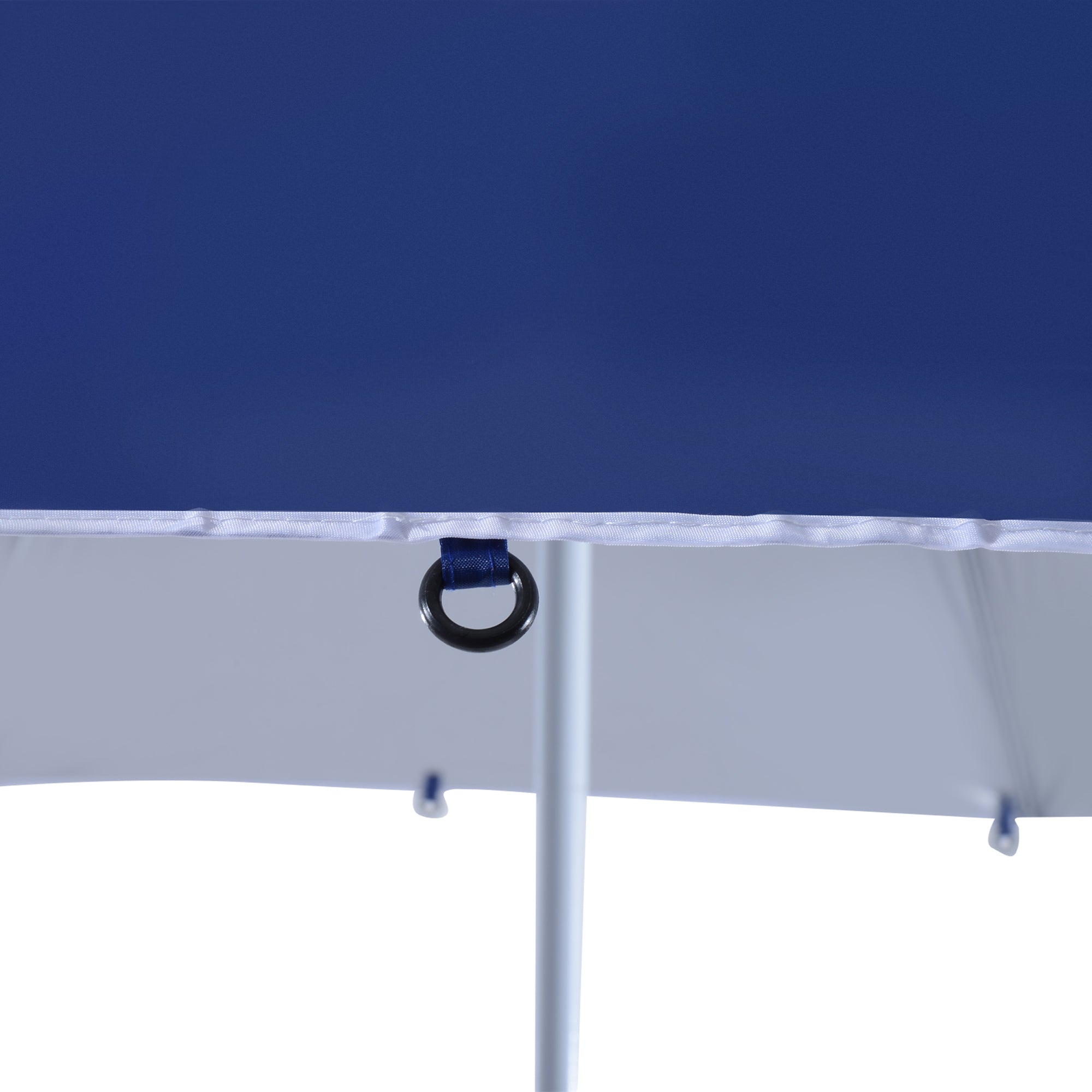 Outsunny 2m UV Protection Fishing Beach Umbrella Brolly Shelter w/ Side Panel Tent Blue 