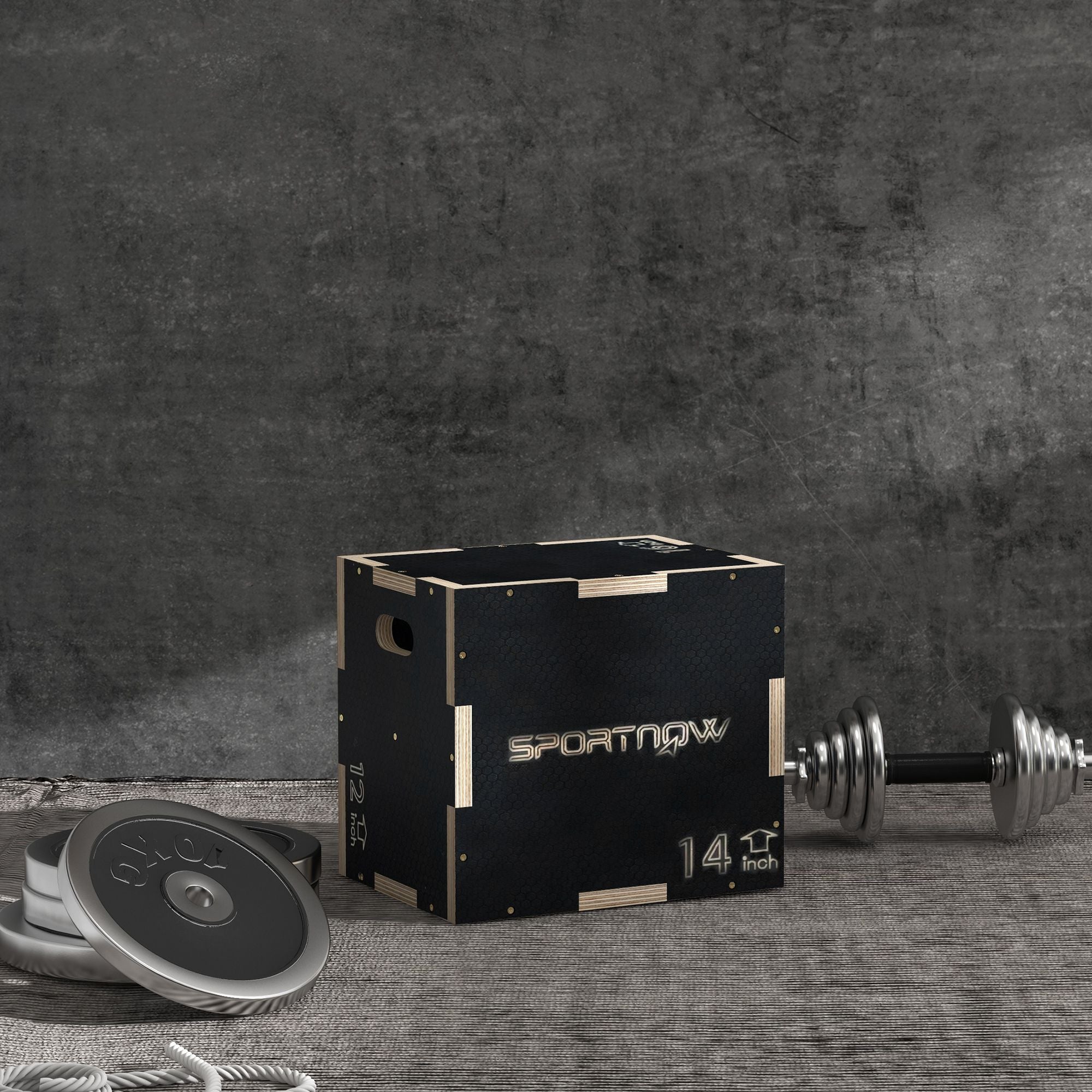 SPORTNOW Multi-Faceted Jump Box, Wooden Step Up Box, for Home, Gym, Exercise, Black 