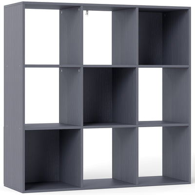 HOMCOM Nine-Cube Storage Shelf - Grey 
