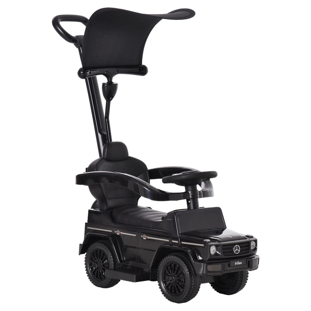 HOMCOM 3 in 1 Kids Children Ride on Push Car Toddler Sliding Car G350 Licensed Walker Foot to Floor Slider Push-Along with Horn Steering Wheel NO POWER Manual, Black 