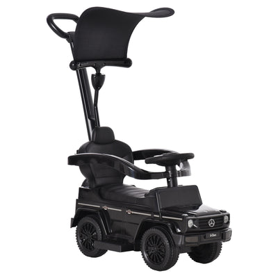 HOMCOM 3 in 1 Kids Children Ride on Push Car Toddler Sliding Car G350 Licensed Walker Foot to Floor Slider Push-Along with Horn Steering Wheel NO POWER Manual, Black 